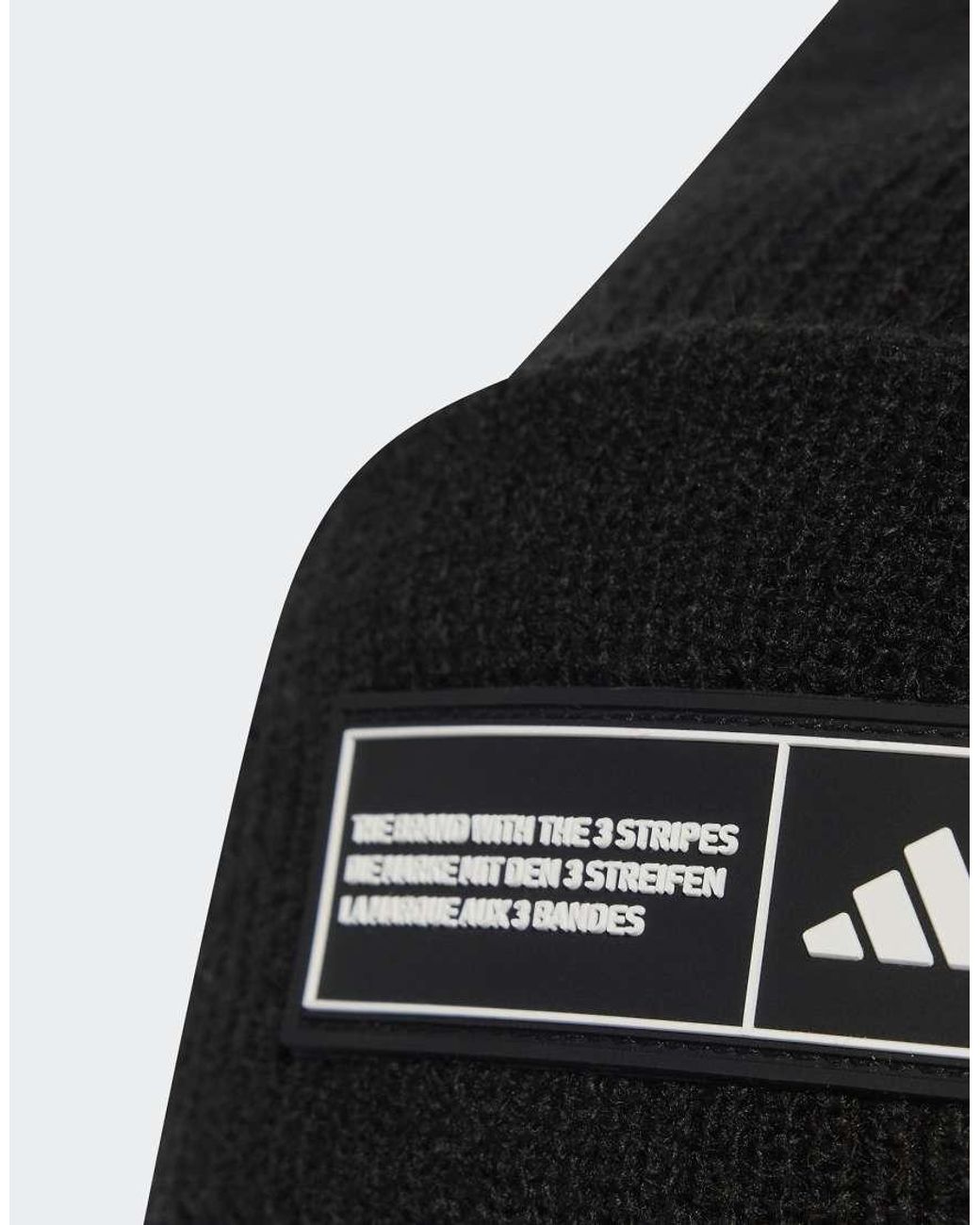 Adidas Originals Black Essentials Label Beanie Cuffed
