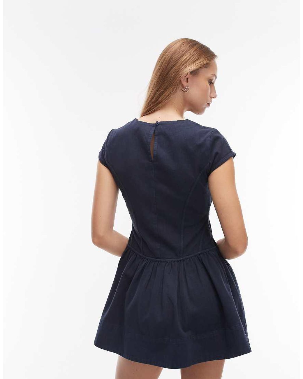 ASOS Blue Corset Inspired Sleeveless Mini Dress