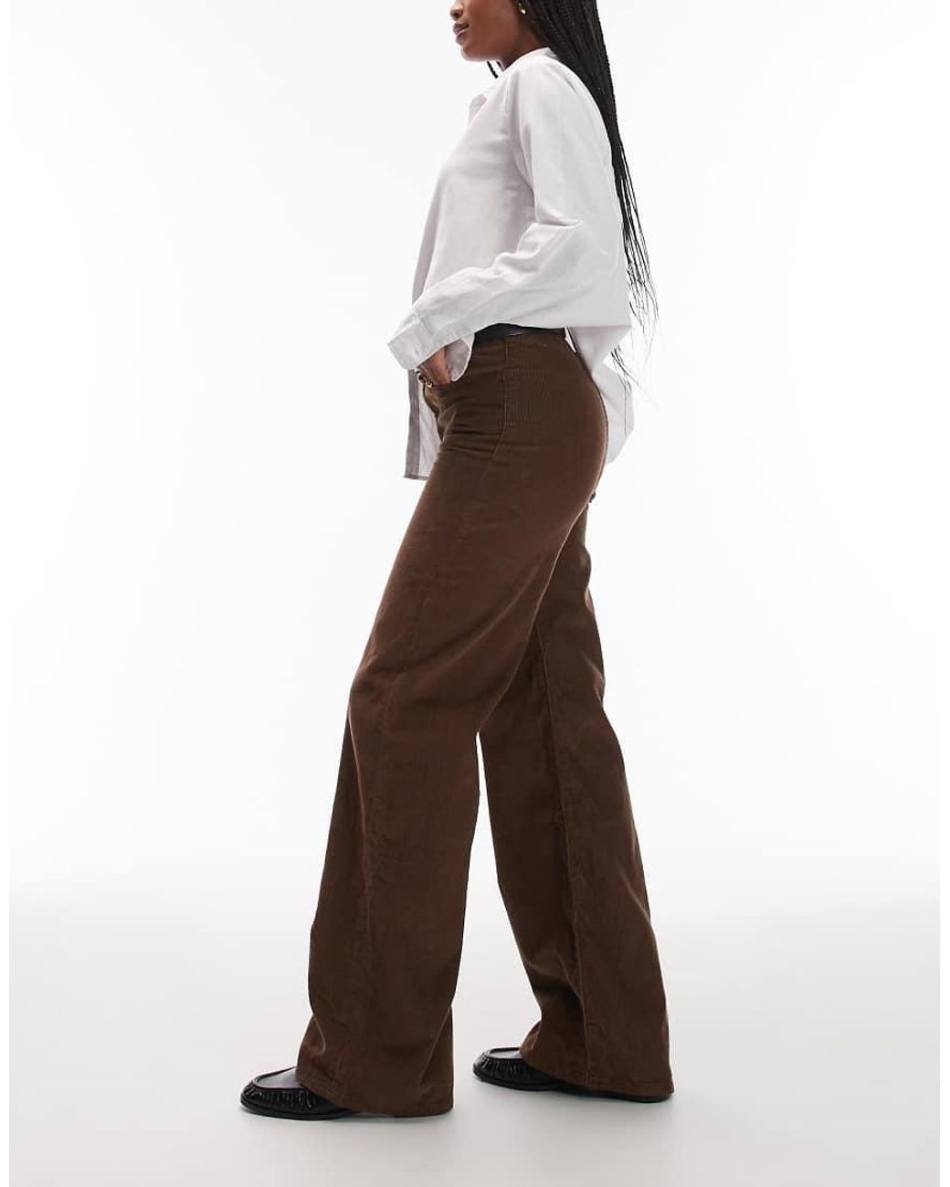 Levi's White Ribcage Wide Leg Braided Waist Jeans