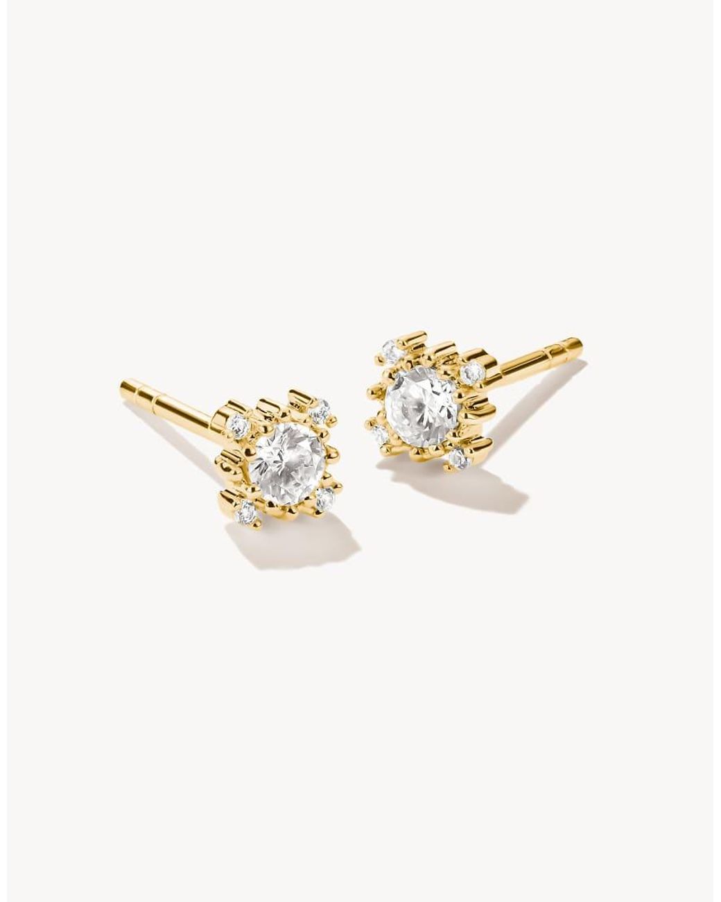 Thomas Sabo Metallic Ear Studs With White Zirconia