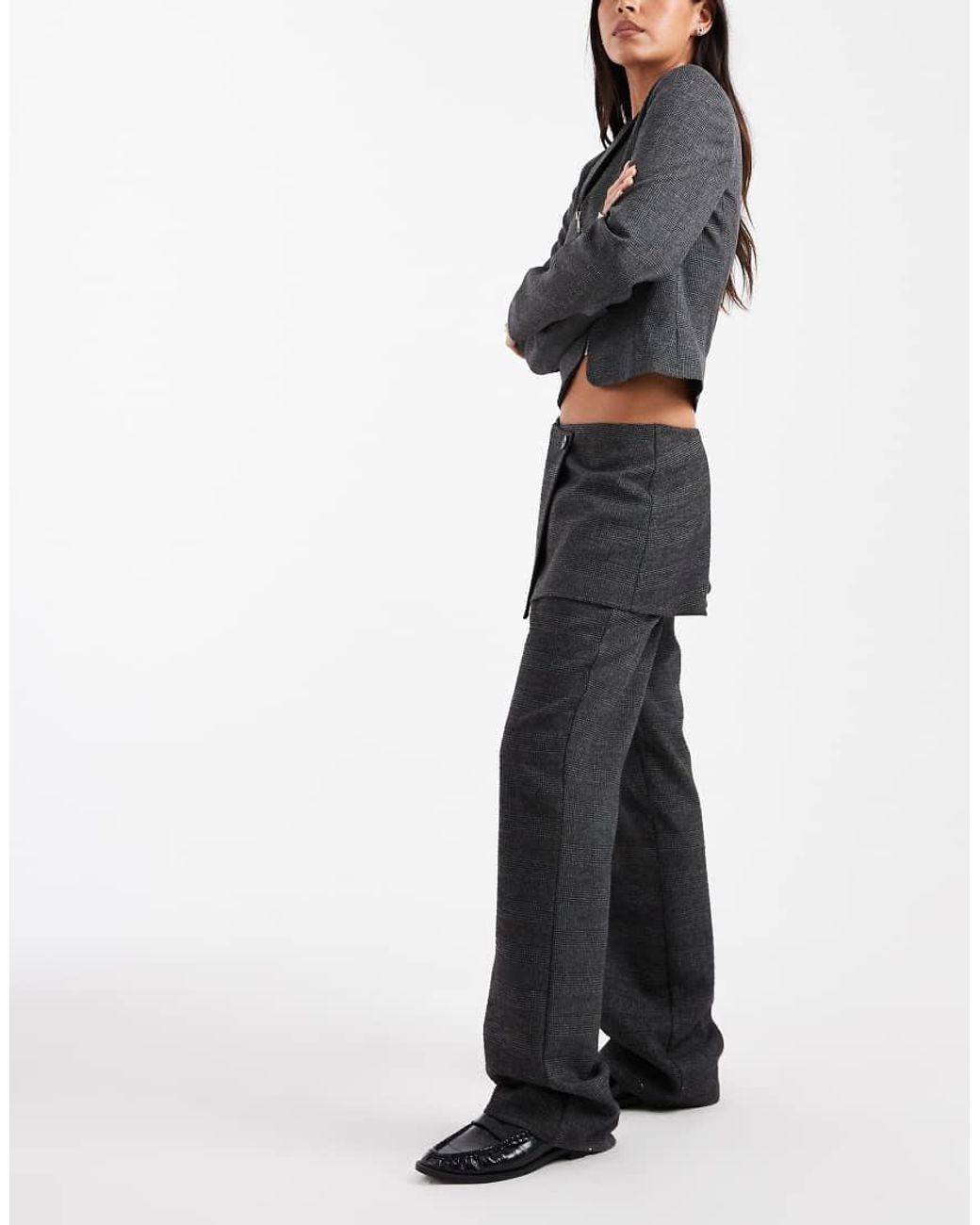 Collusion Black Wrap Skirt Trouser Co-Ord