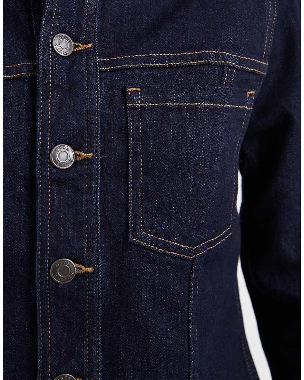 ASOS Blue Fitted Denim Jacket
