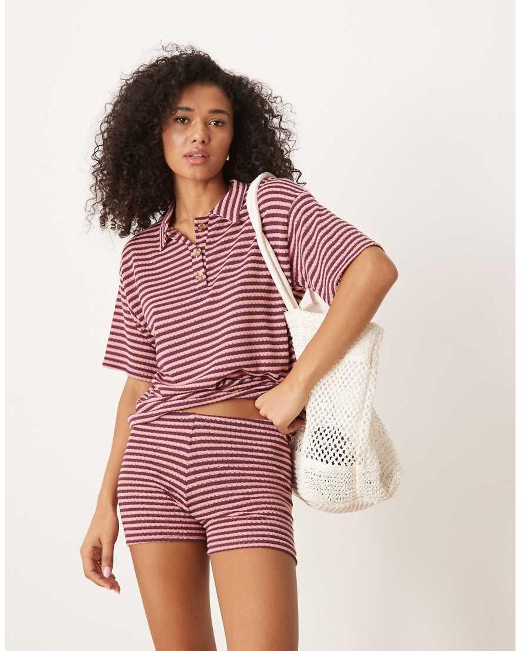ASOS Polo Met Knopen in het Pink