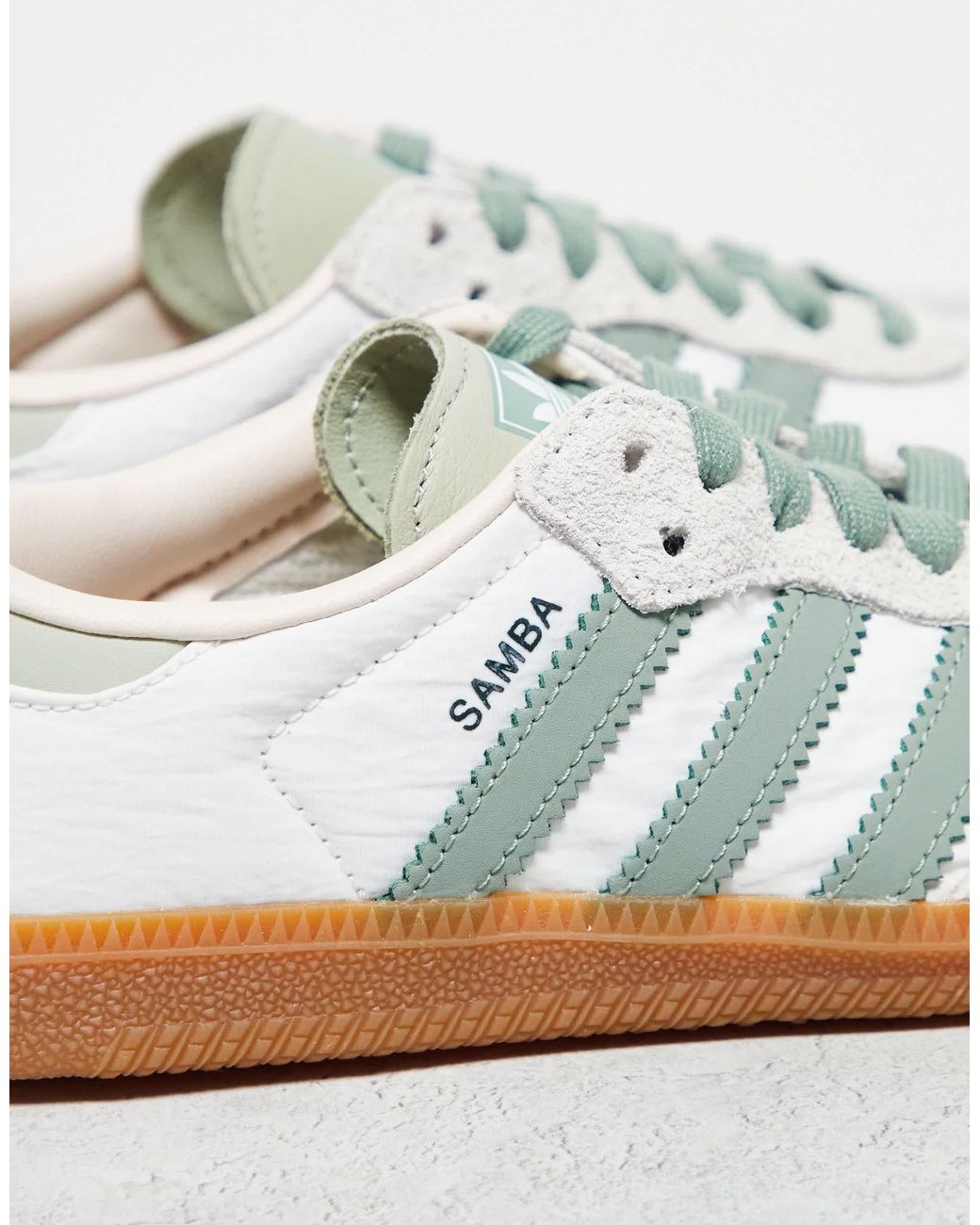 adidas gazelle silver green womens Adidas Samba OG Silver Green Putty Mauve – Offsneakz