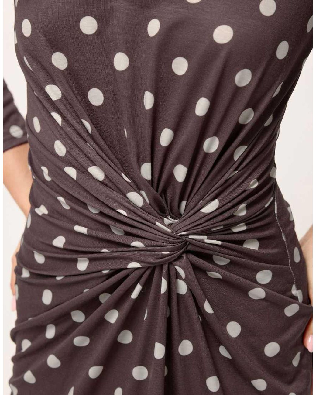 PixieGirl Purple Petite Twist Front Midi Dress