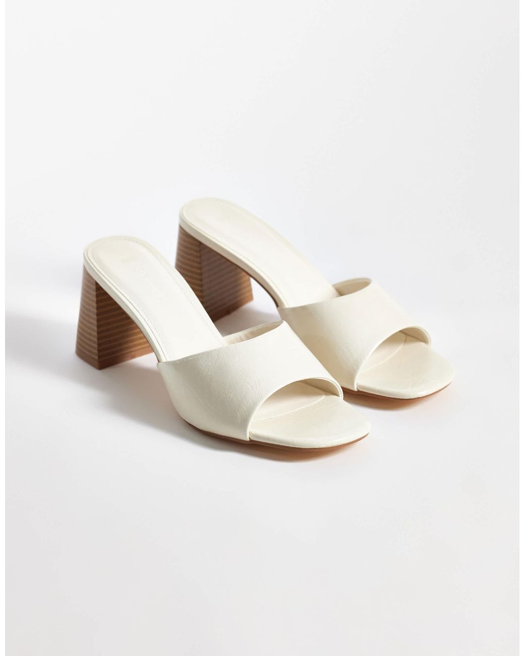 SEQWL White Bora Heeled Sandals