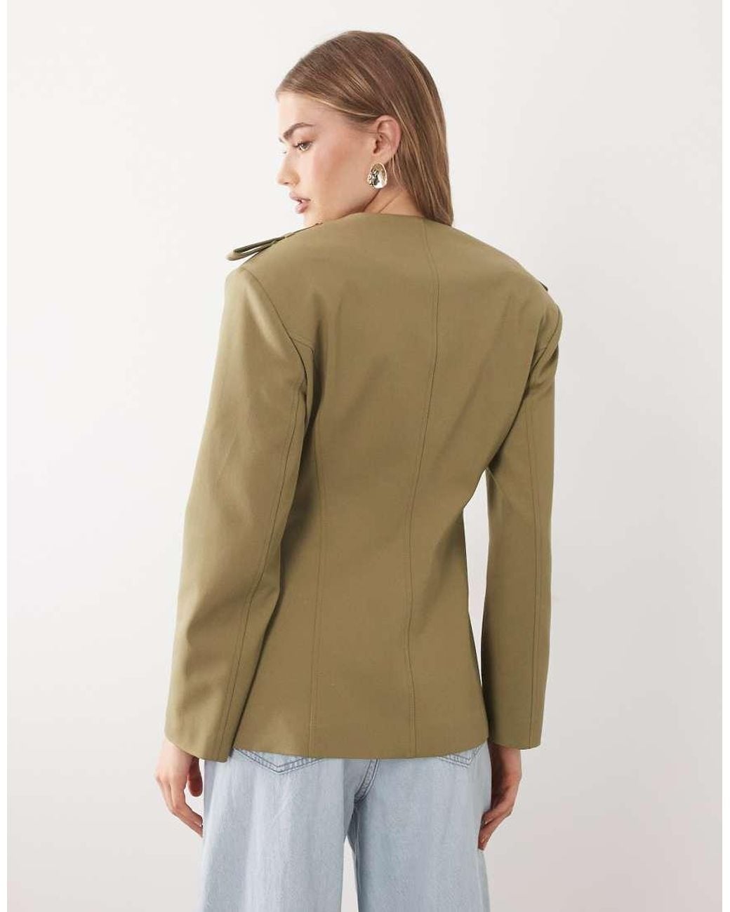 ASOS Green Cinch Waist Jacket