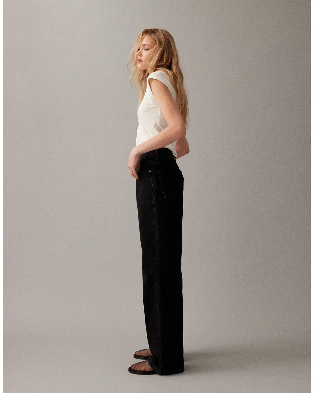ASOS White Wide Leg Dad Jeans