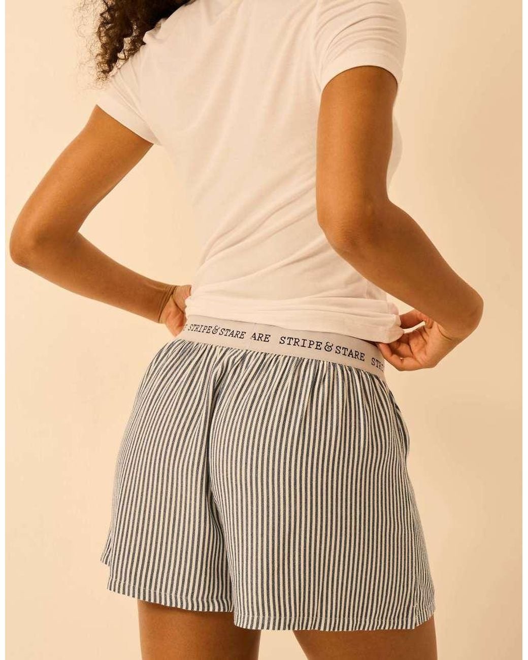 Stripe & Stare Brown Pyjama Shorts