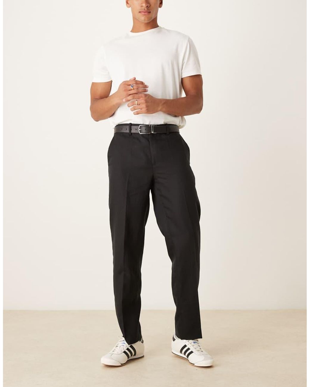 Mango Black Tapered Tailored Trouser for men