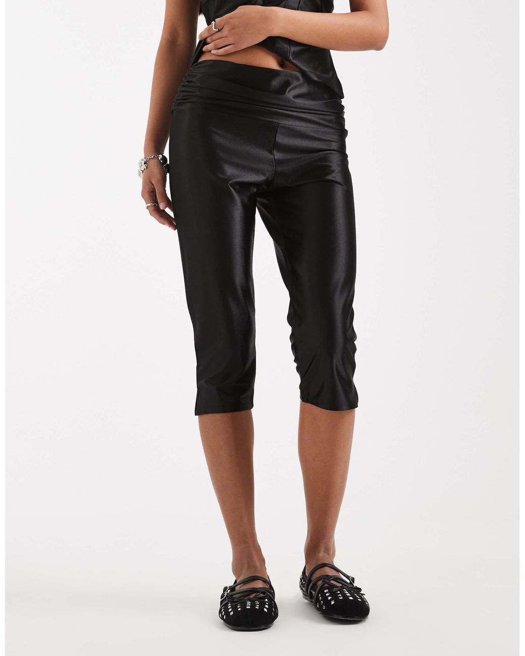 collusion-stretch-satin-low-rise-capri-pants-in-black-lyst