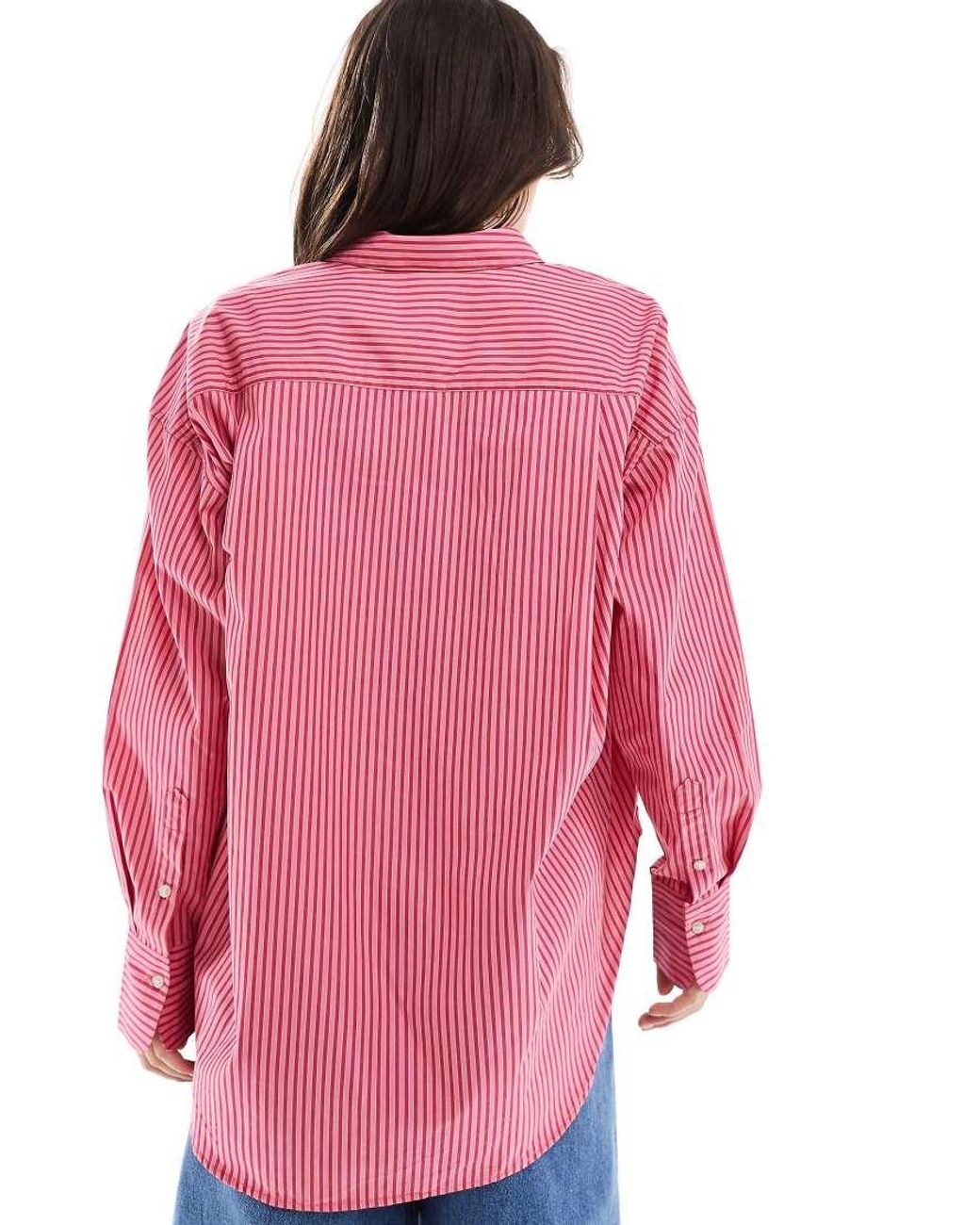JJXX Pink Jamie Oversized Poplin Shirt
