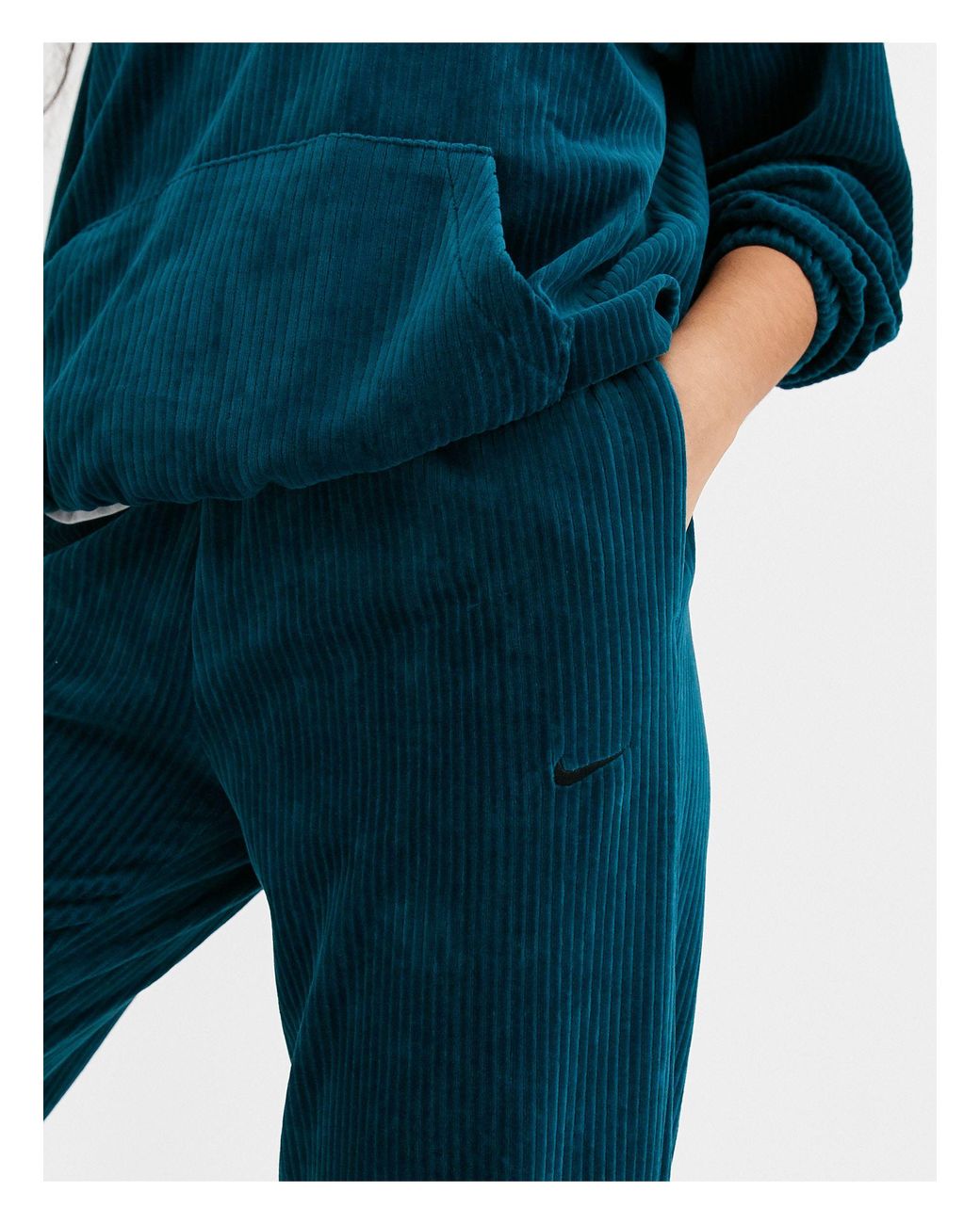 Nike Dark Blue Cord Loose Fit joggers Lyst UK