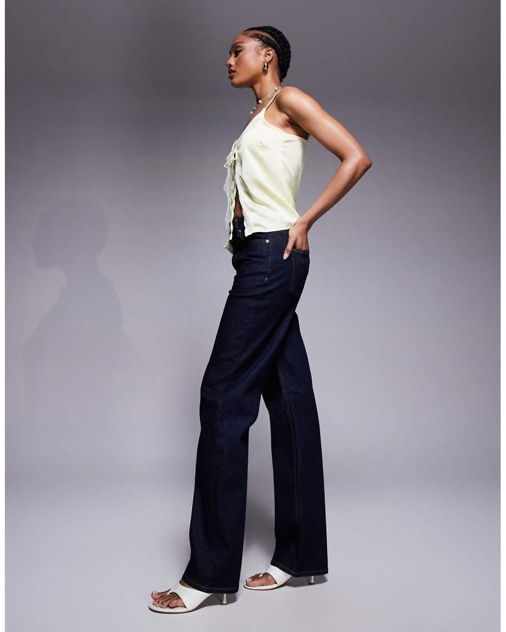 ASOS Blue Asos Design Tall Comfort Stretch Straight Leg Jean