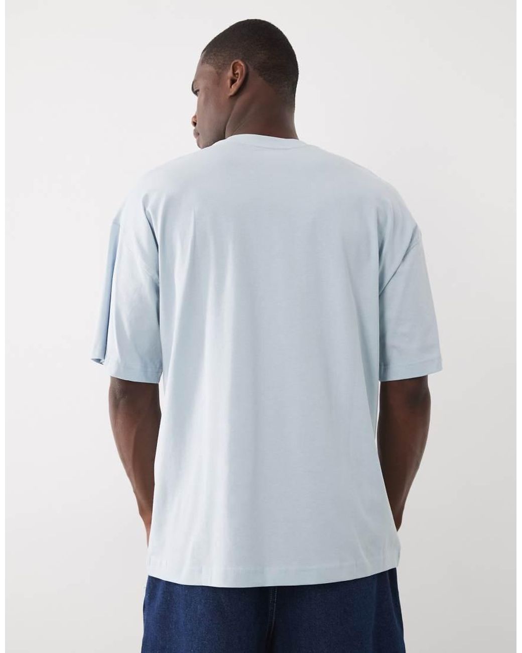 SELECTED White Oversized T-shirt With Amalfi Print for men