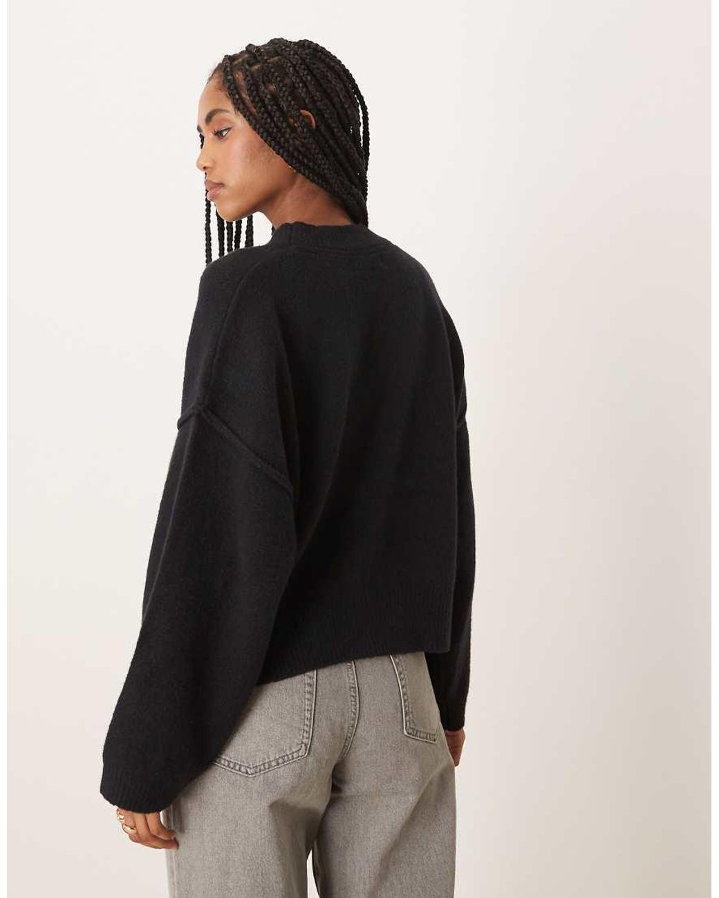 Free People Black Cool Of The Night Cardi