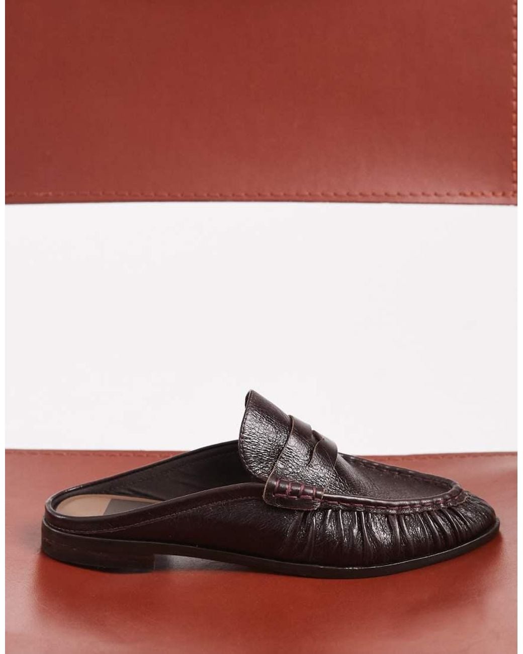 Dolce Vita Brown Betzy Ruched Loafer Mules