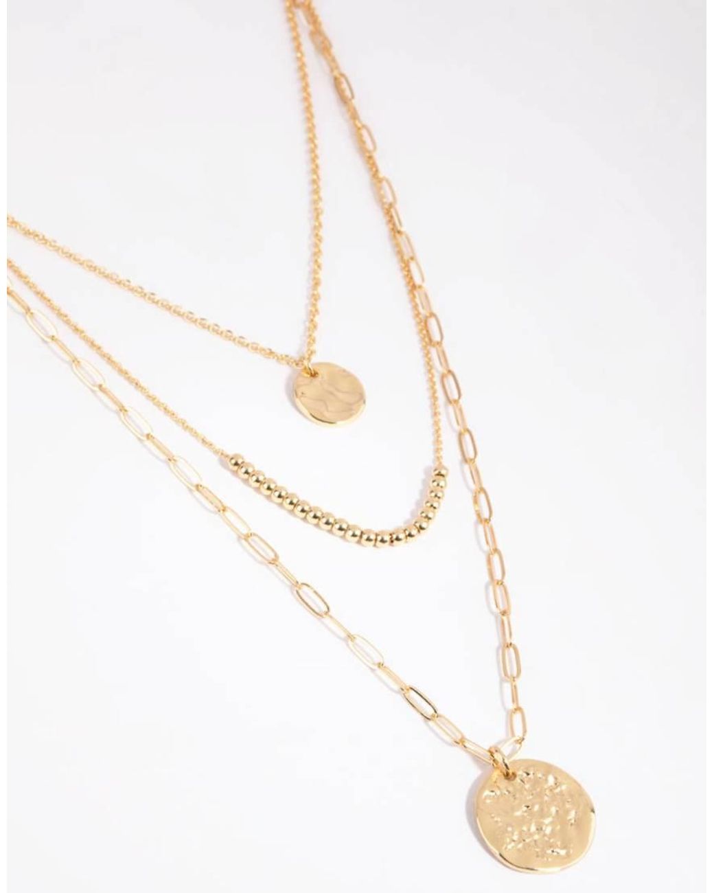 Lovisa White Plated Disc & Ball Necklace Layered Necklace