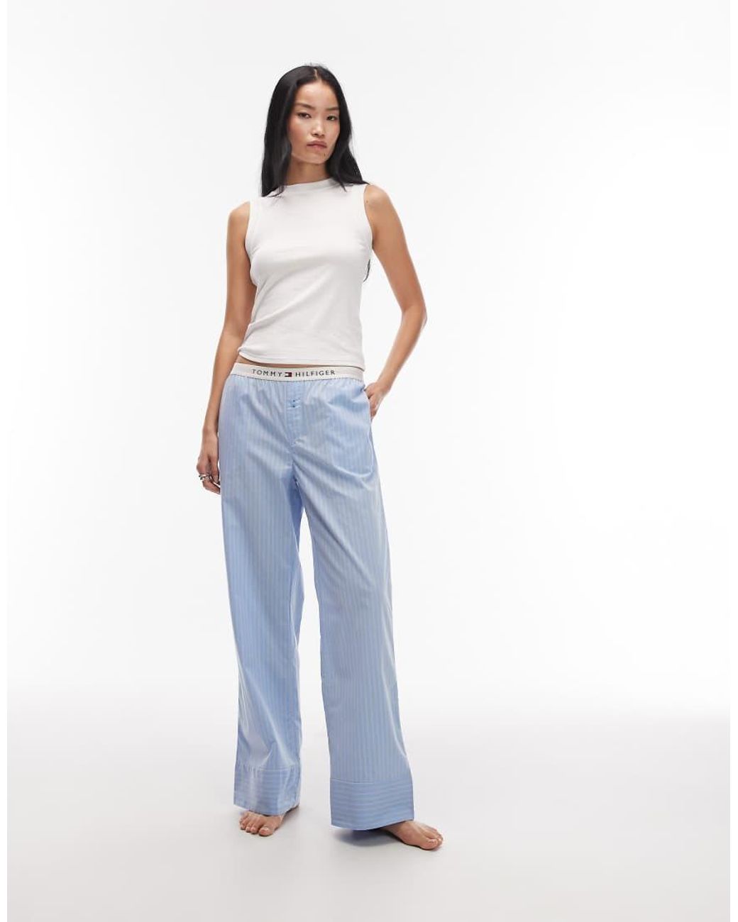 Tommy Hilfiger Blue Poplin Pyjama Bottoms