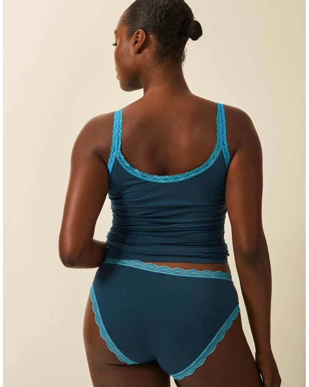 Stripe & Stare Blue Lace Cami