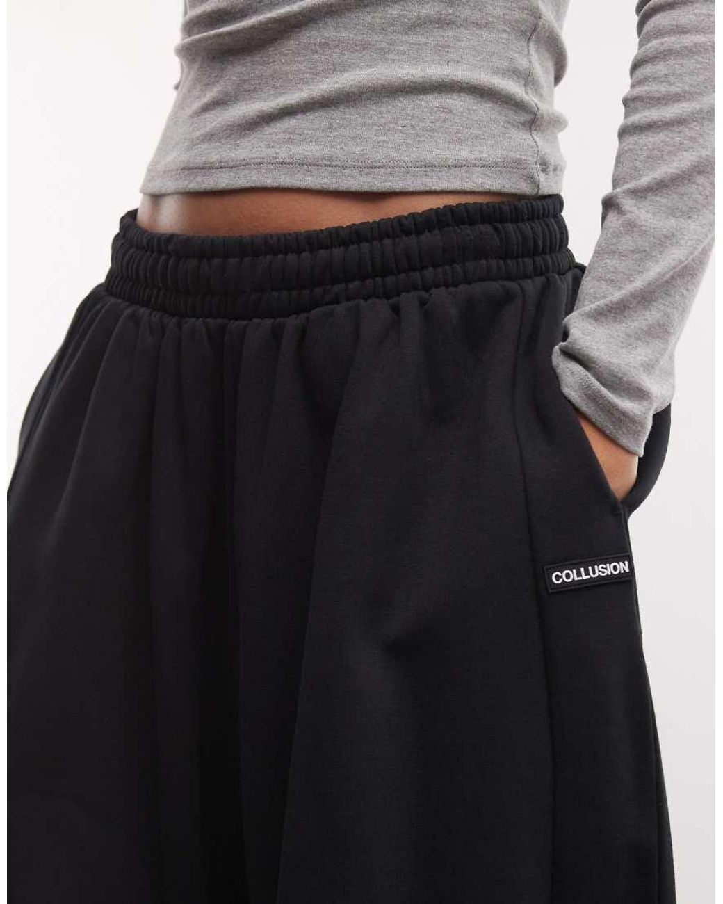 Collusion Black Xl baggy jogger