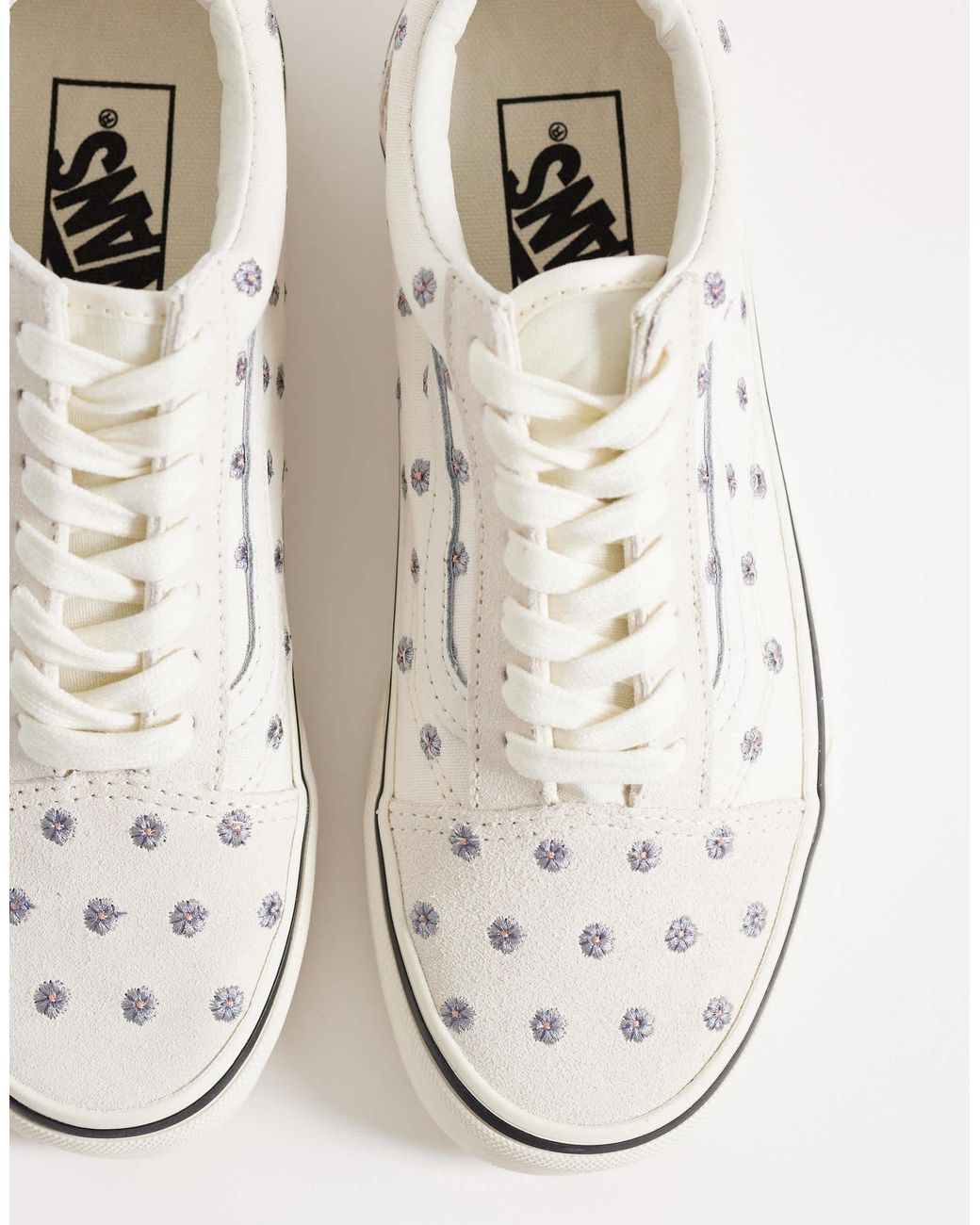 Old skool - baskets à fleurs brodées Vans en coloris White