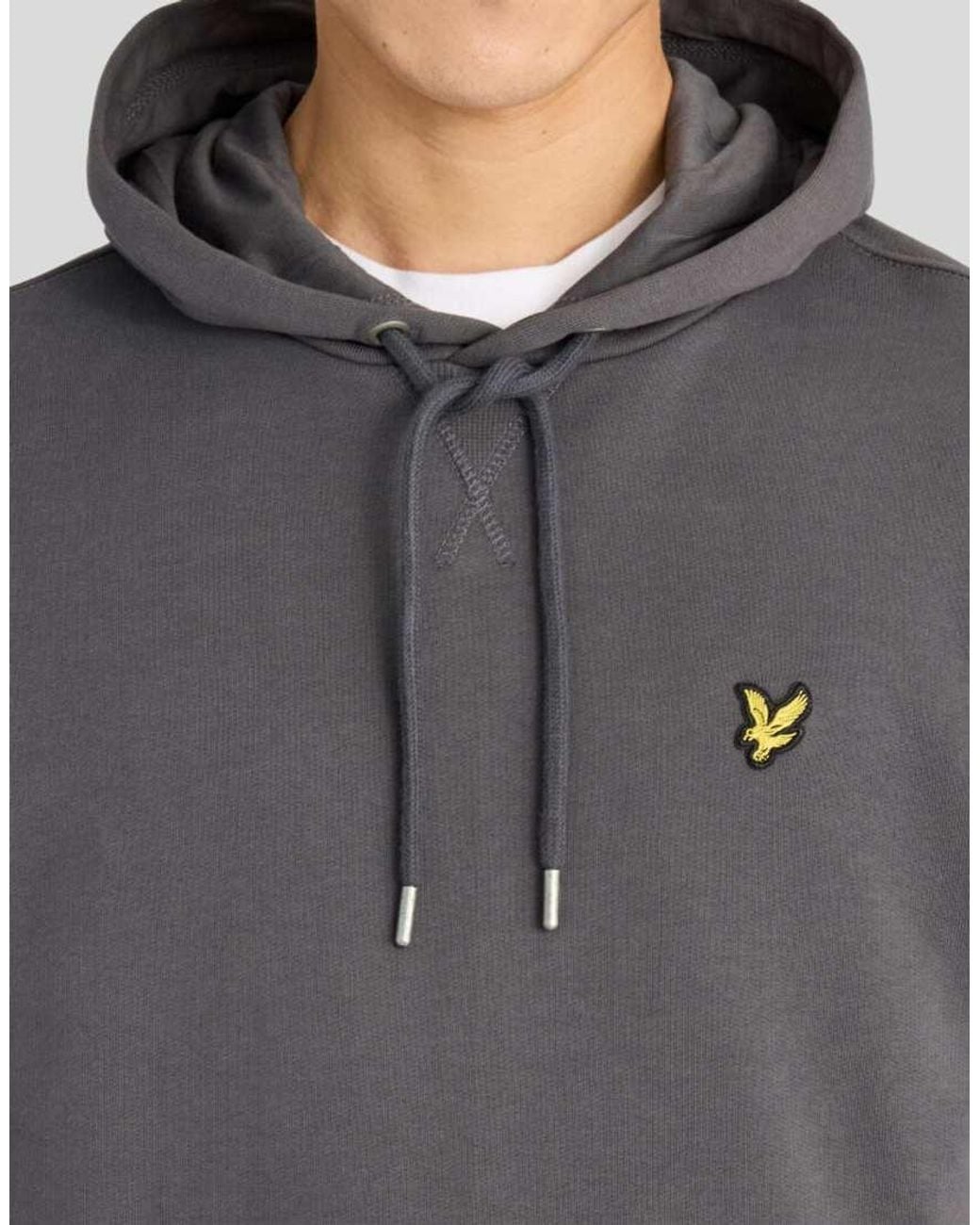 Lyle & Scott Gray Mid Layers Heavyweight Loopback Pullover Hoodie for men