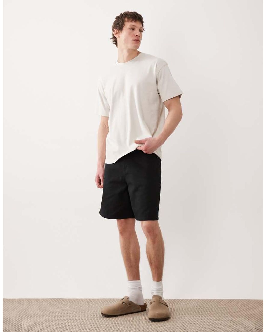 Jack & Jones Gray Premium Heavyweight T-shirt With Backprint for men