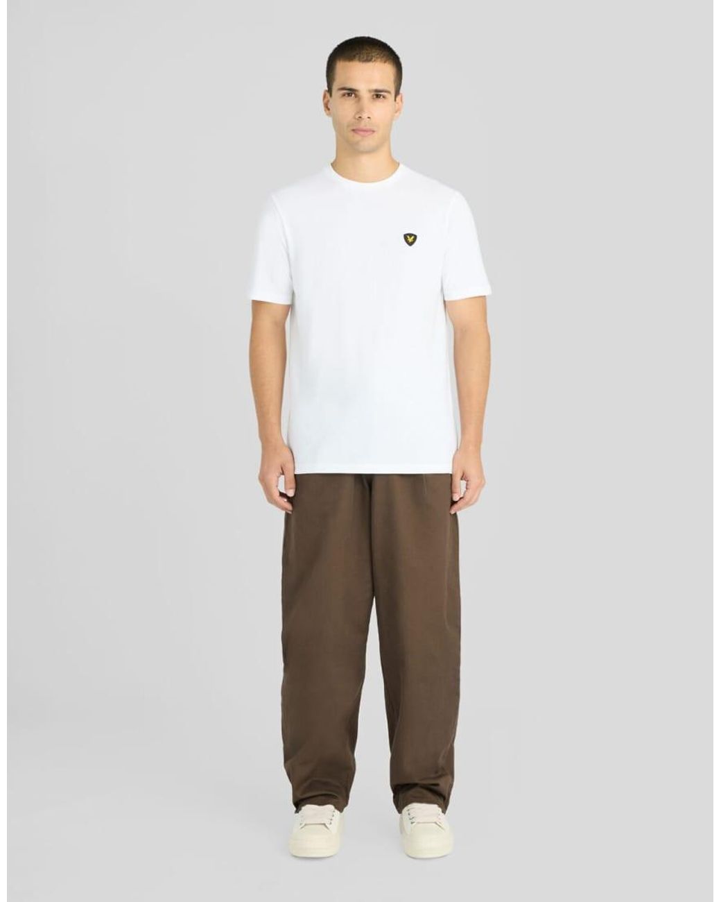 Lyle & Scott White Ss T-Shirts Sheild Badge T-Shirt for men