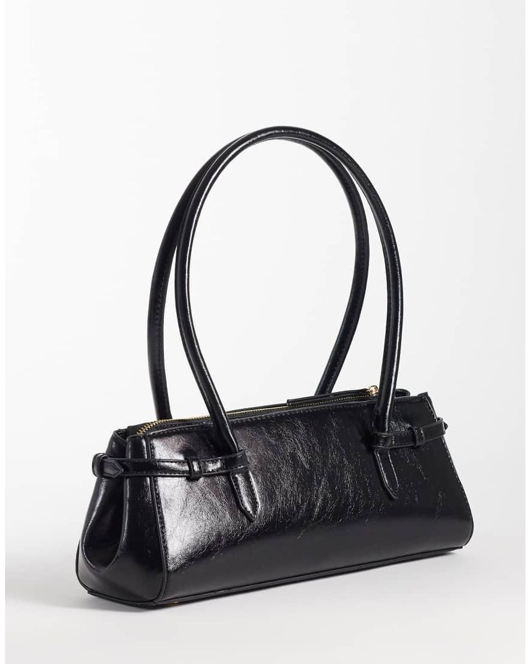 ASOS Black Textured Belted Shoulder Bag