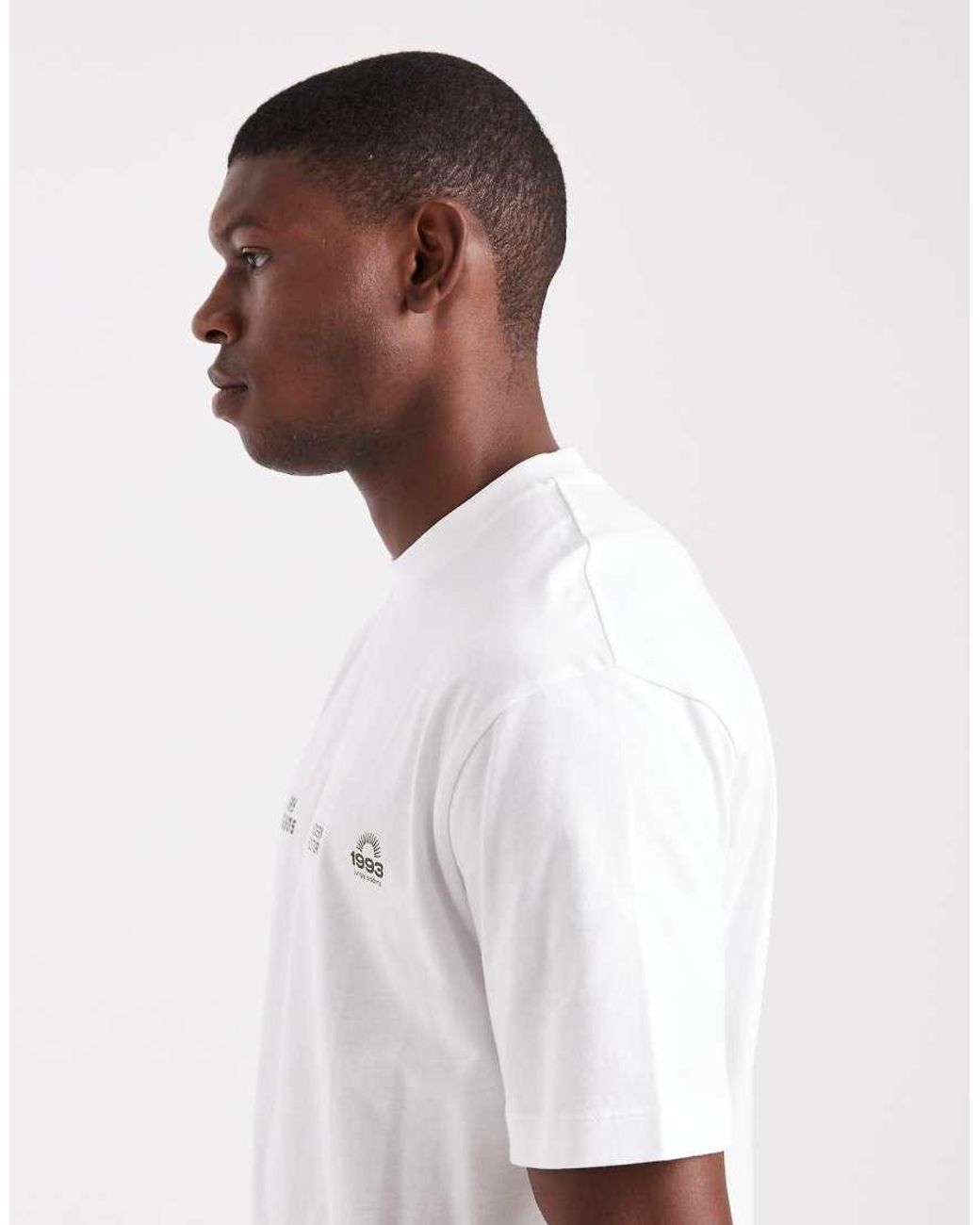 ASOS White Relaxed T-shirt With Text Graphic for men