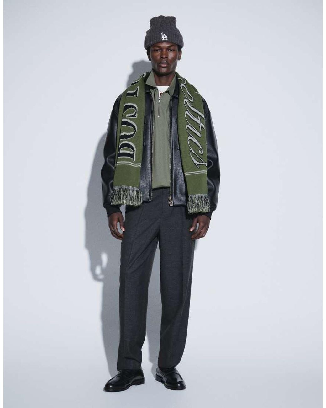 ASOS Gray Tailored Pull On Relaxed Tapered Trousers for men