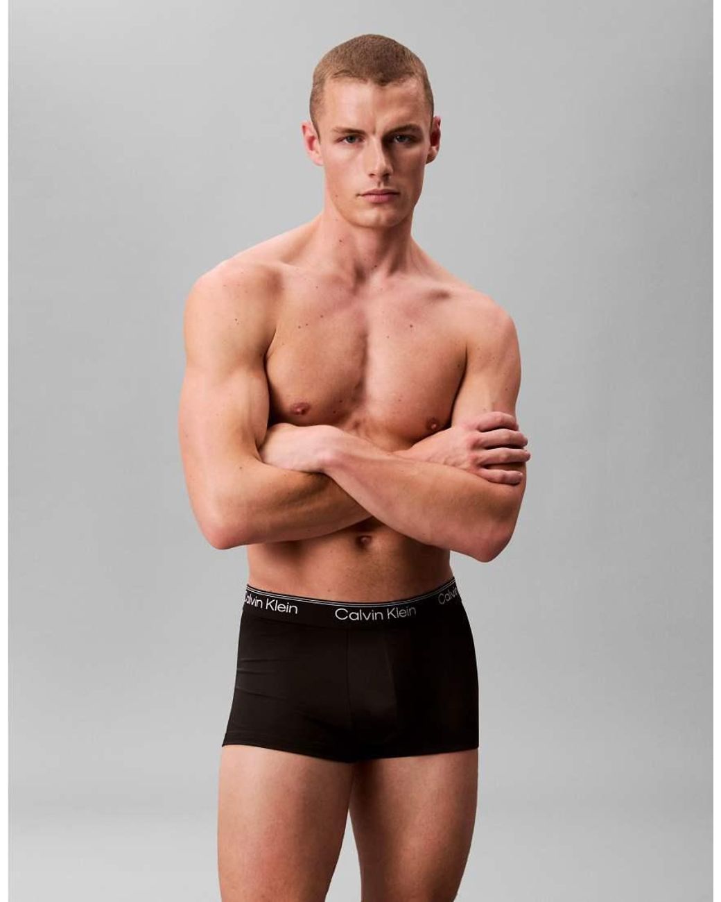 Calvin Klein Black Micro Stretch 3 Pack Low Rise Trunks for men