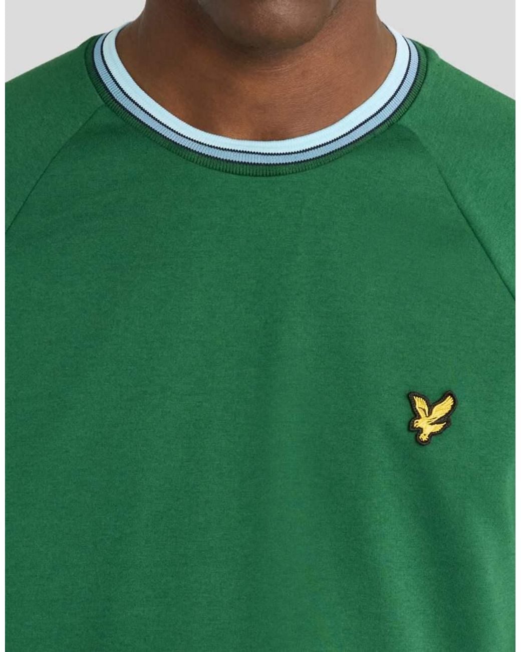 Lyle & Scott Green Ss T-Shirts Tipped Track T-Shirt for men