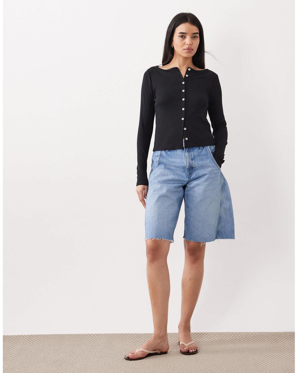 Abercrombie & Fitch Blue – langärmliges oberteil