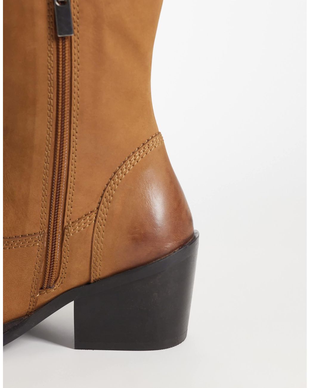 ASOS White Ace Premium Western Ankle Boot