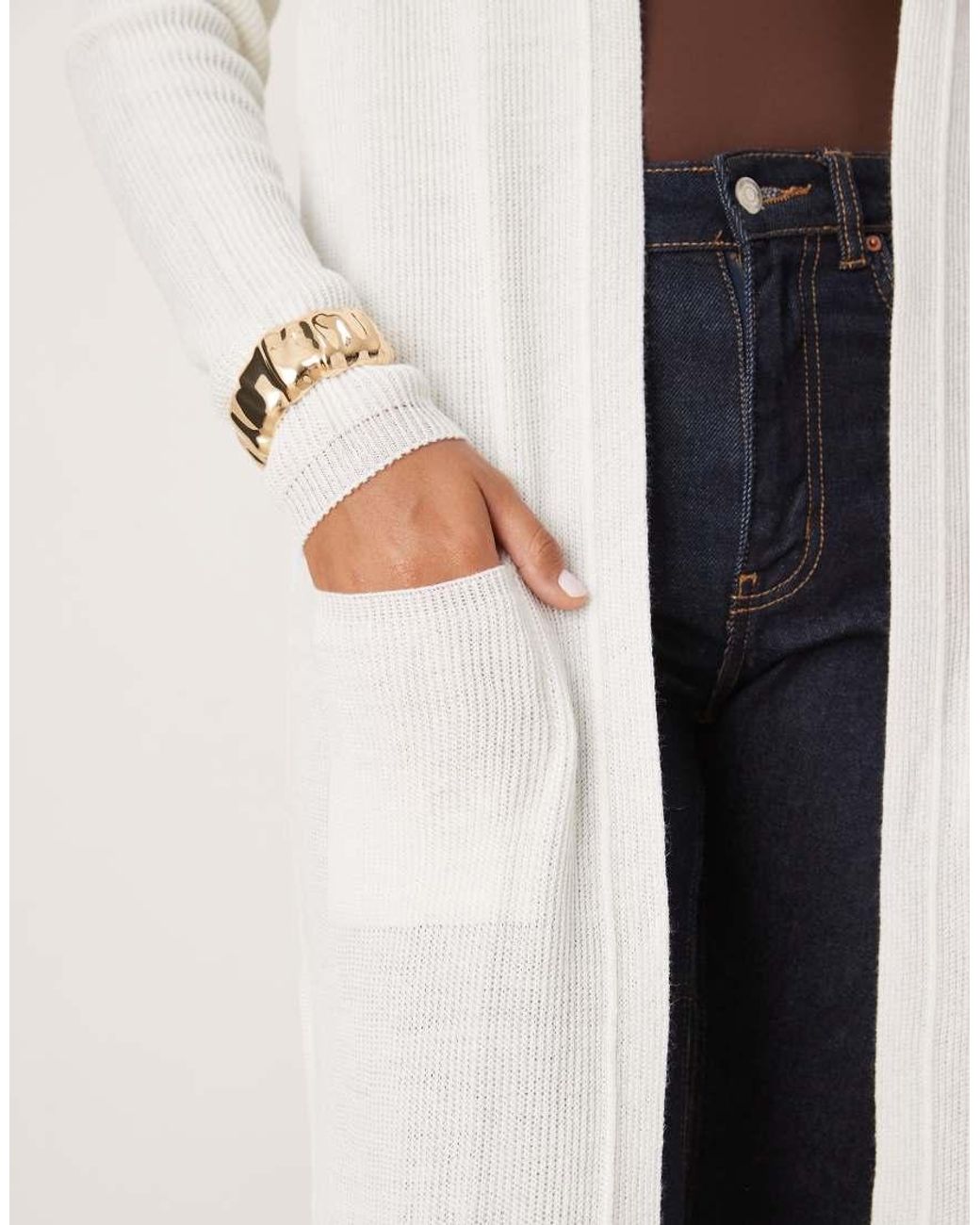 Glamorous Natural Long Cardigans
