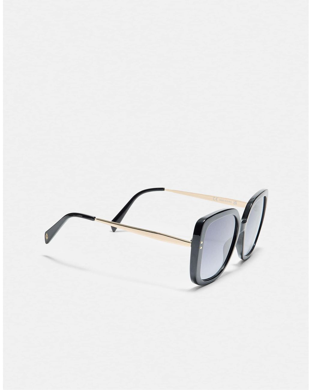 Stradivarius Blue Große eckige sonnenbrille