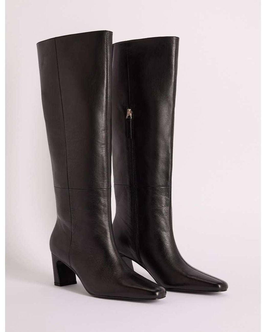 Nobody's Child Black Ottilie Real Leather Knee High Boots