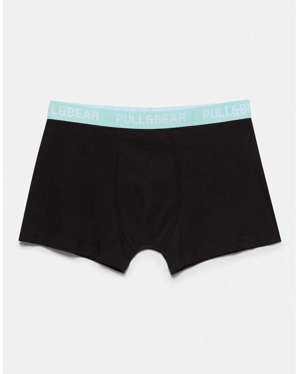 Pull&Bear Black Pack Of 3 Boxers for men