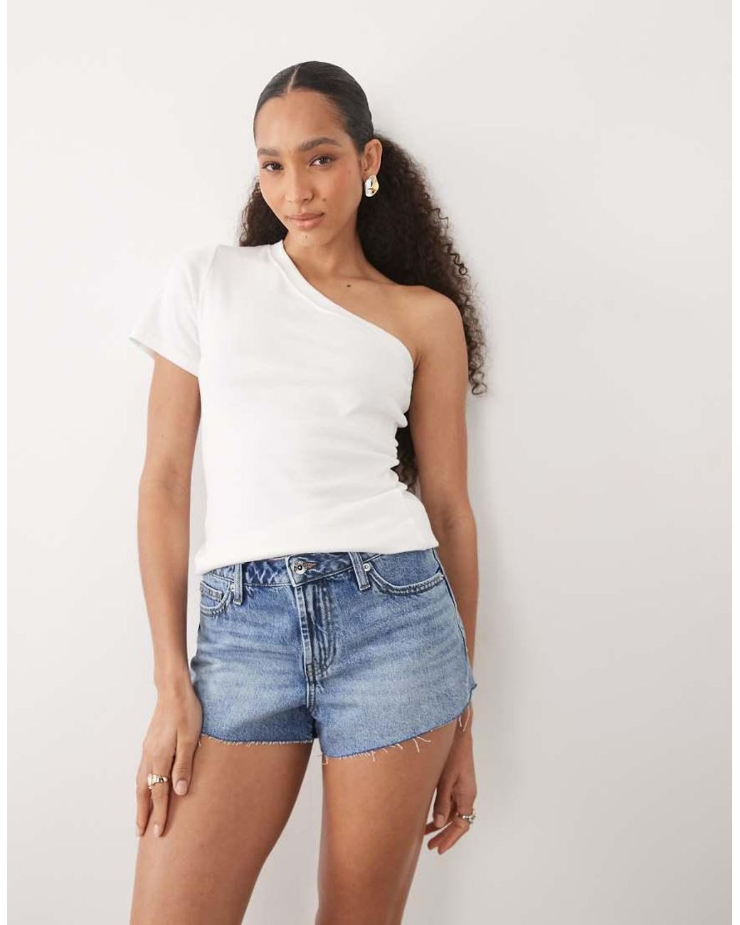River Island Blue Denim Hot Pants