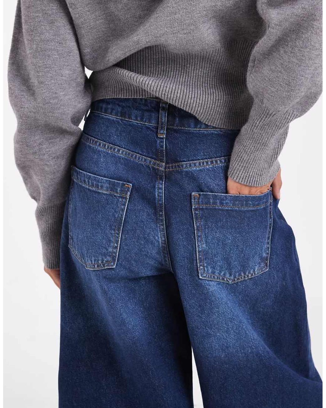 ASOS Blue Awkward Crop Jean