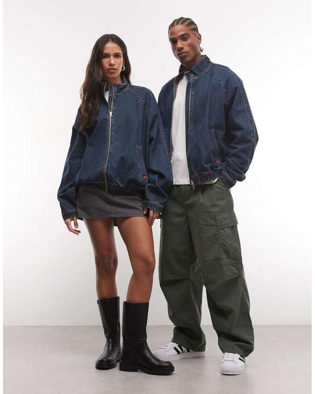 Collusion Oversized Denim Jack in het Blue