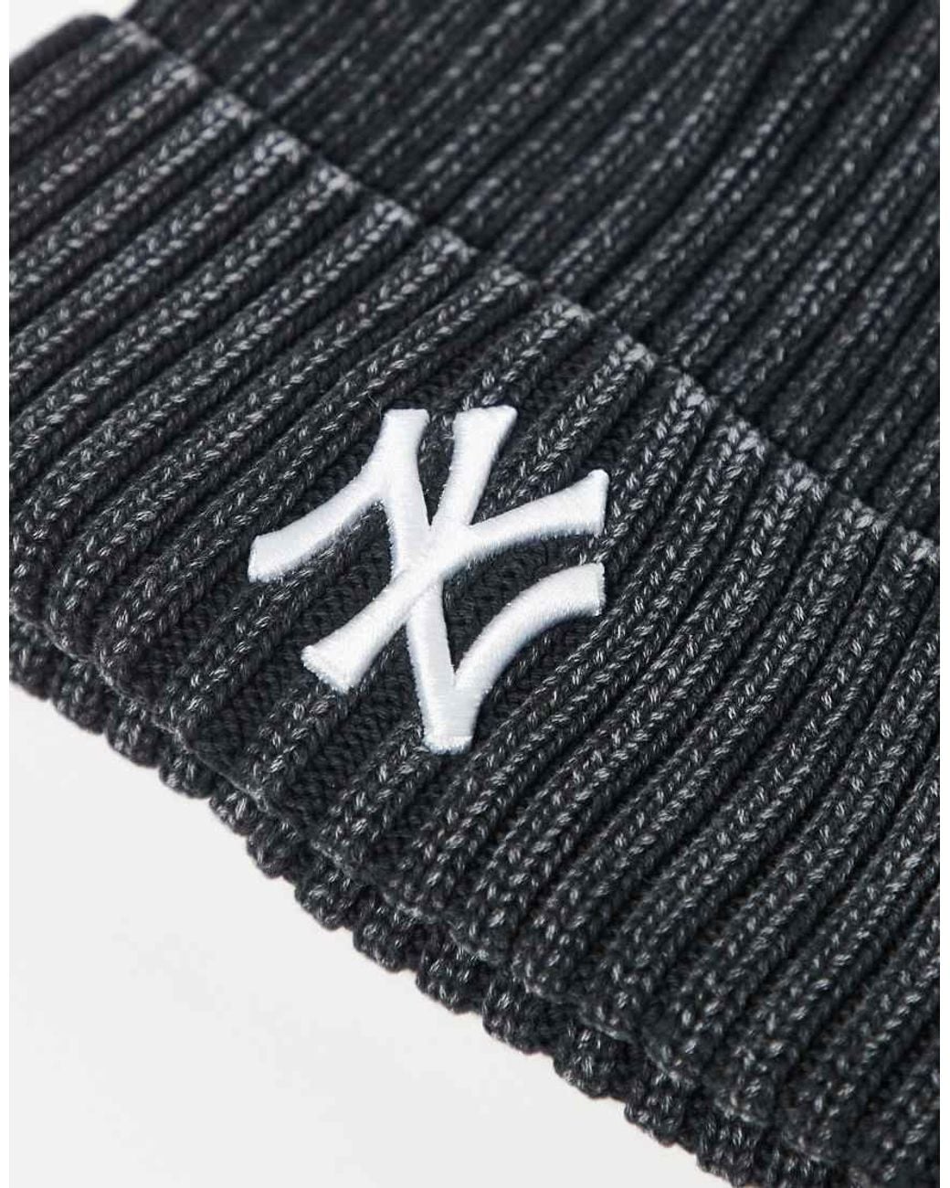 KTZ Blue Ny Yankees Two Tone Chunky Knit Cuff Beanie