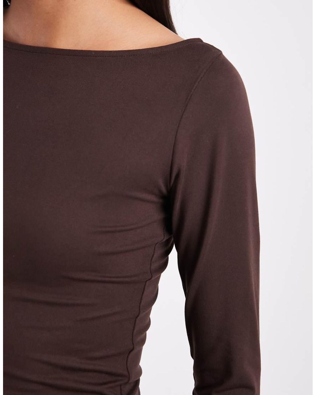 Hollister Black Long Sleeve Seamless Scoop Neck Top