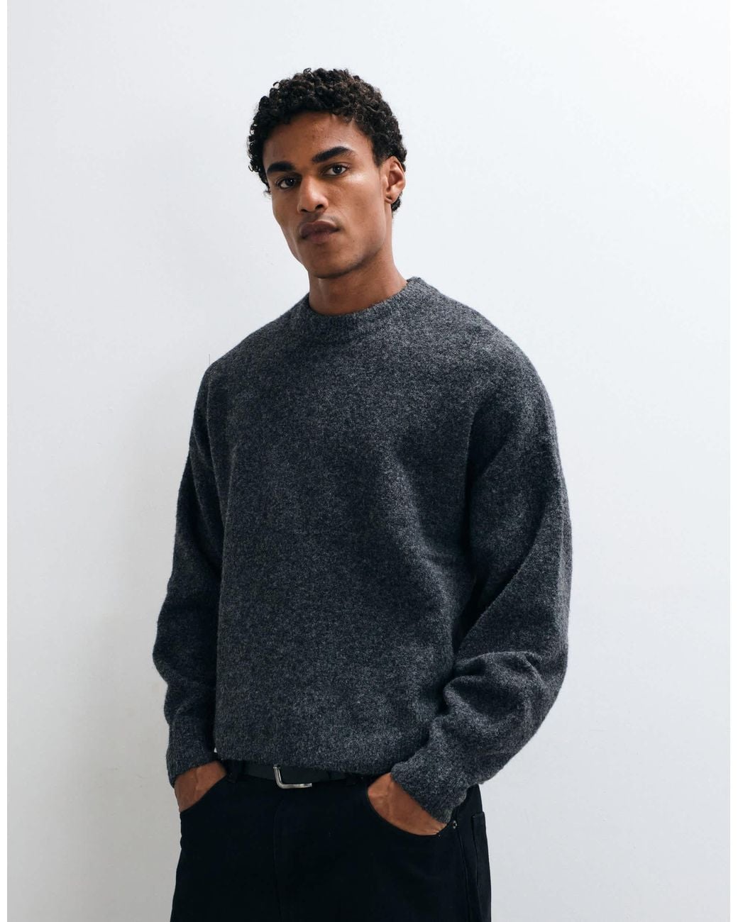 Weekday Blue Wool Blend Jumper for men
