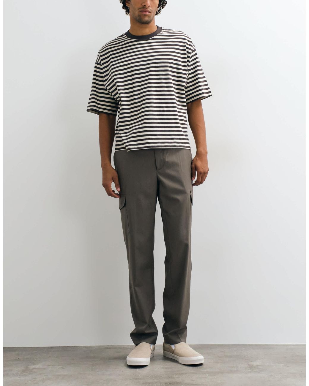 Mango Gray Utility Trouser for men
