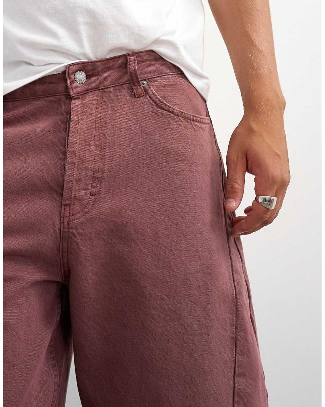 Topman White Rigid Barrel Fit Jean for men