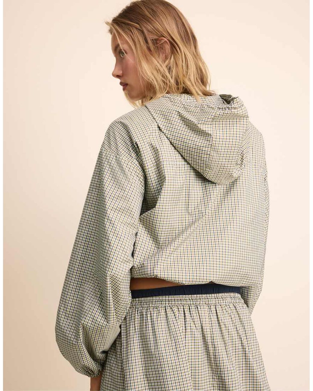 Stradivarius Natural Check Technical Jacket