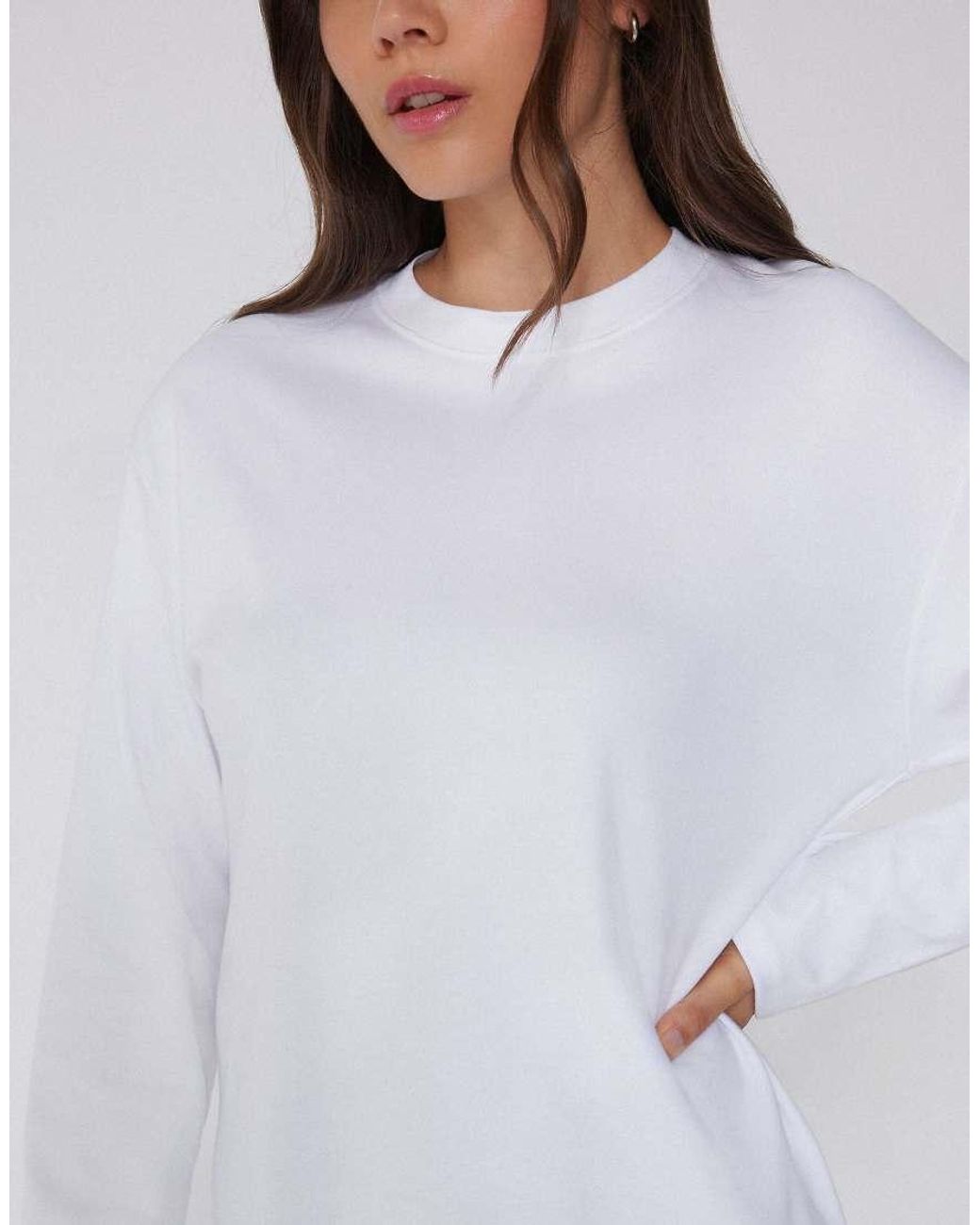 Tezenis White Mid Weight Cotton Long Sleeve T-Shirt